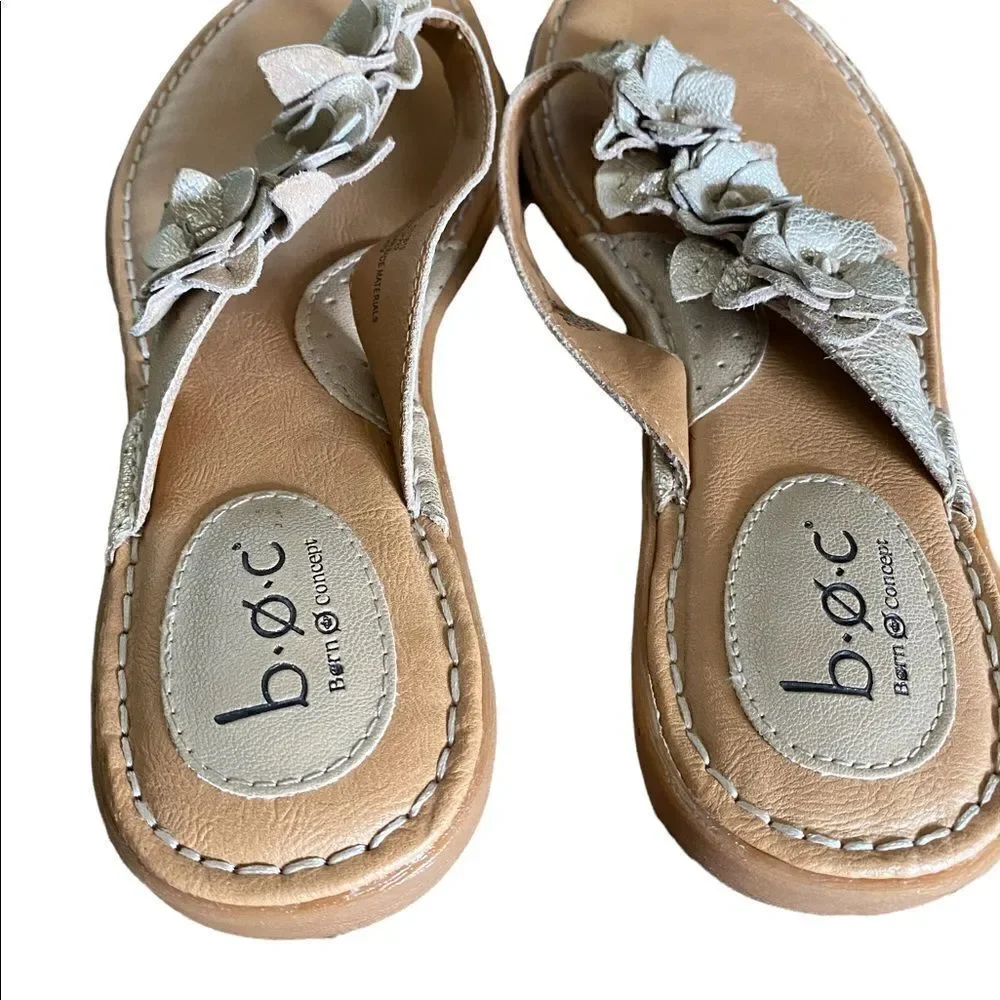 BORN Concept | BOC Mico Metallic Gold Strappy Sandals | 7